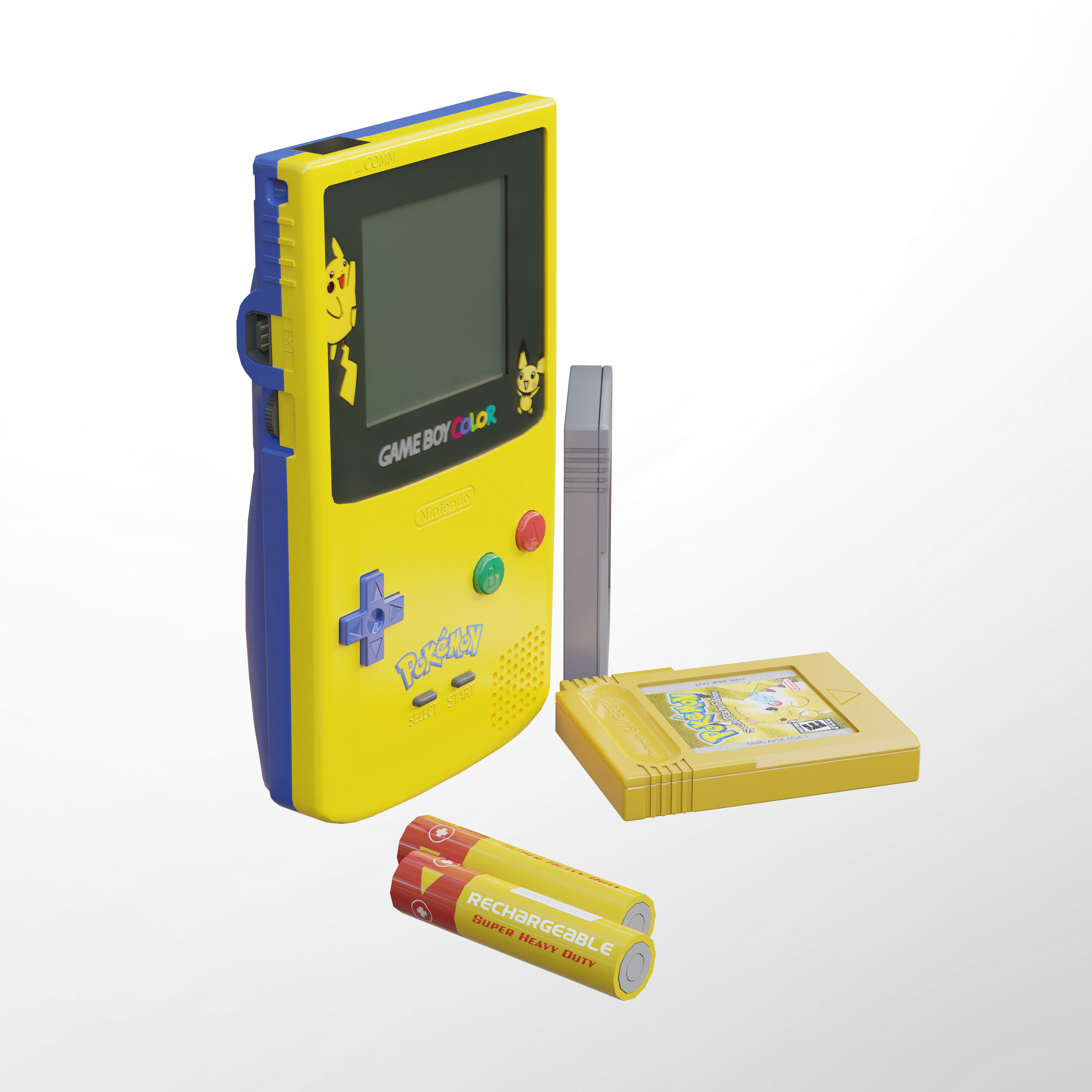 Nintendo Game Boy Color GBC Low-poly 3D model_2