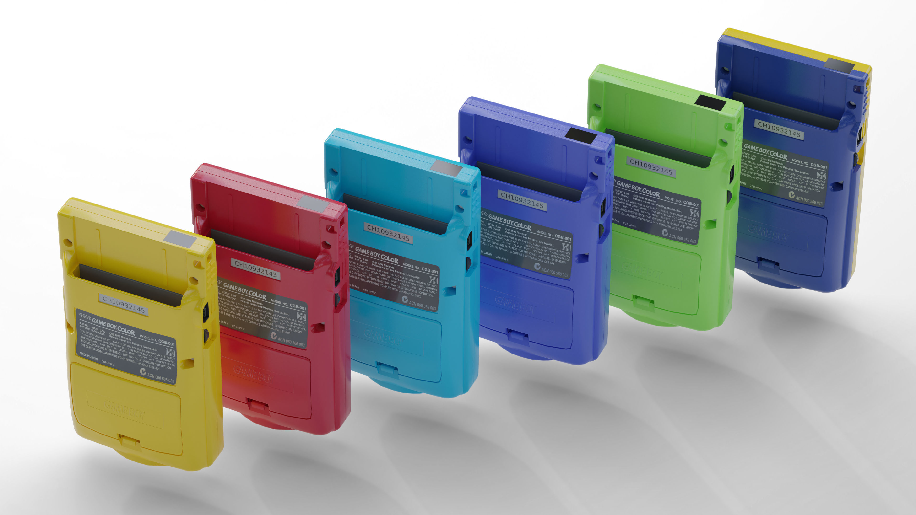 Nintendo Game Boy Color GBC Low-poly 3D model_5