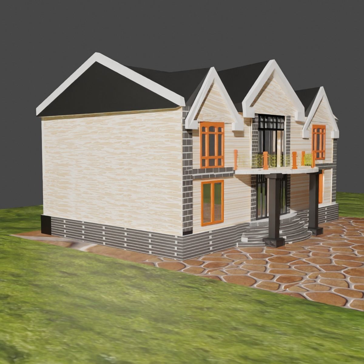 house interior of doll 3D model_1