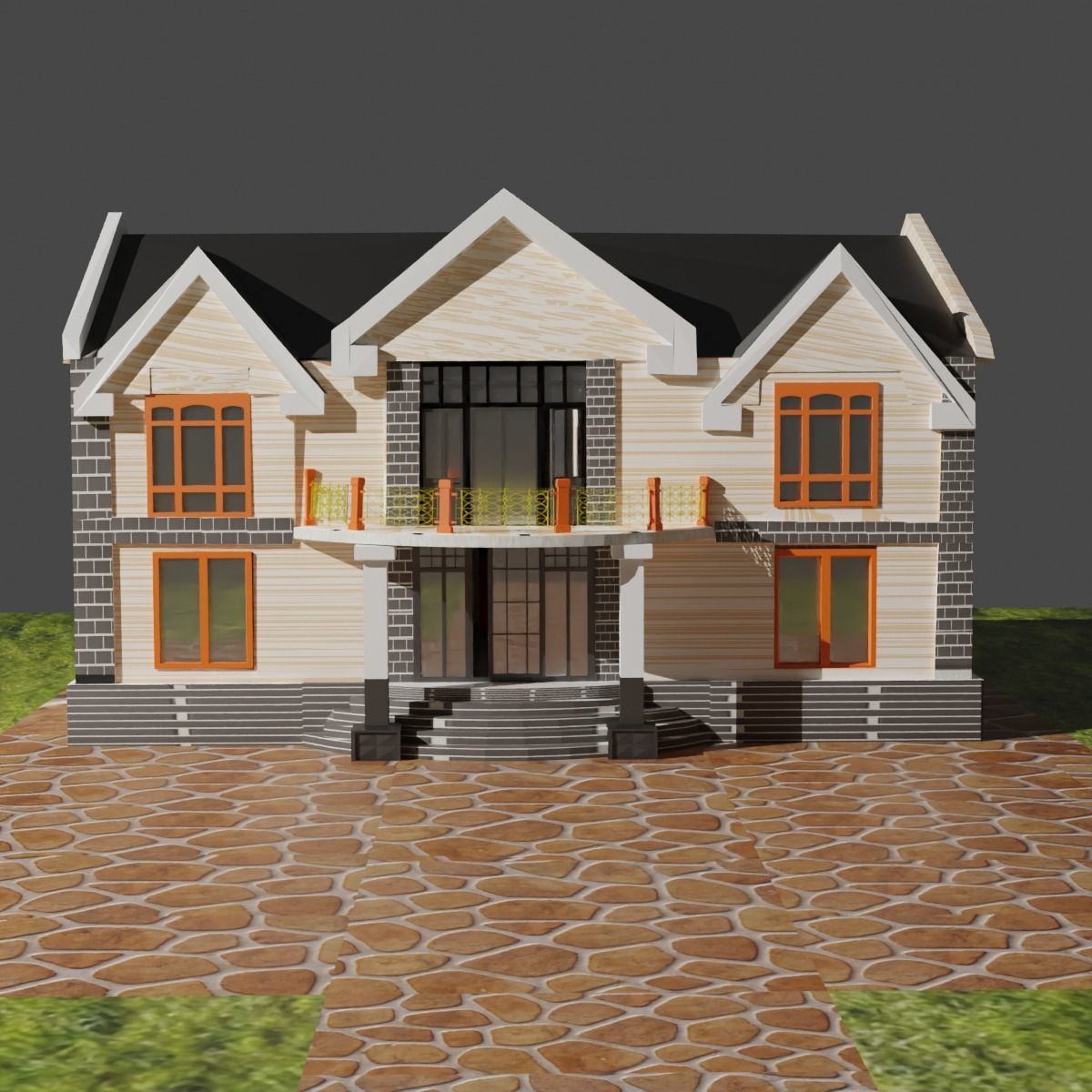 house interior of doll 3D model_2