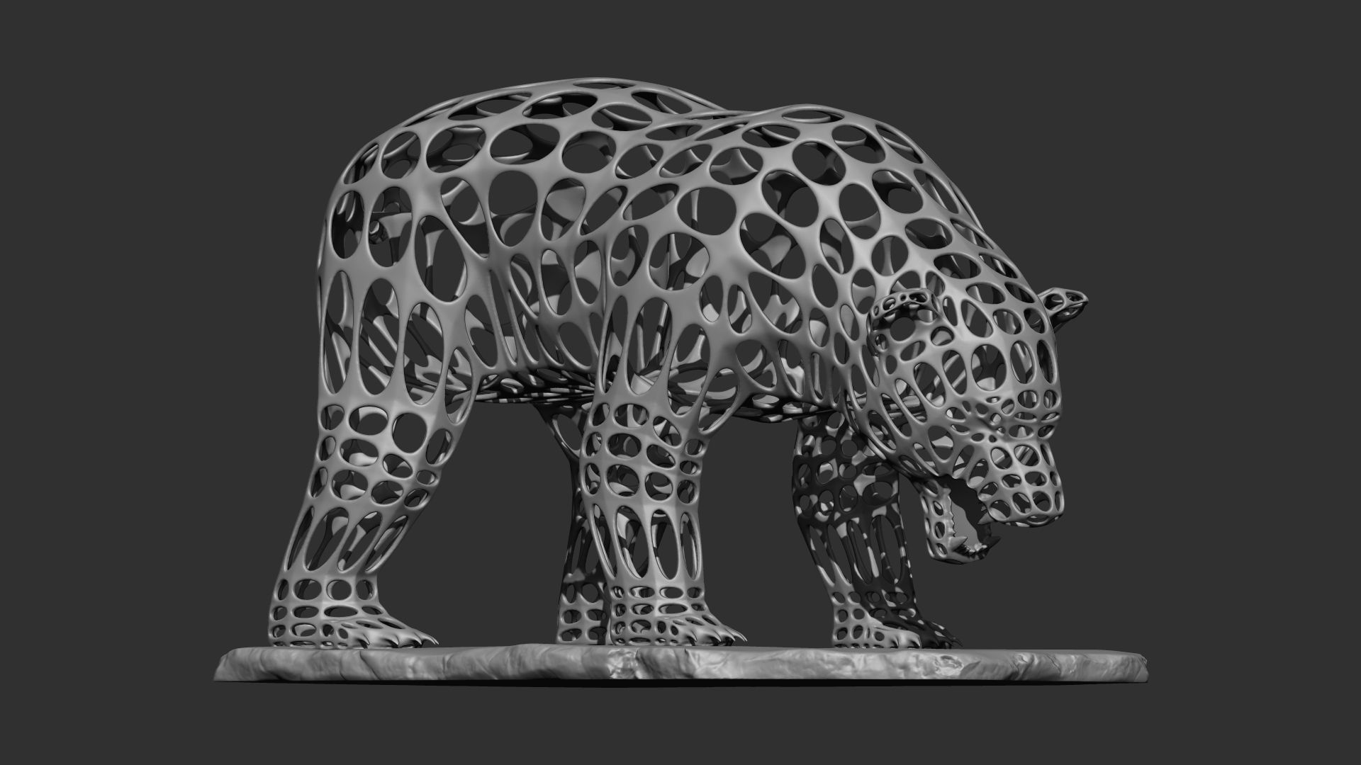 Bear 3d print model 3D model_2