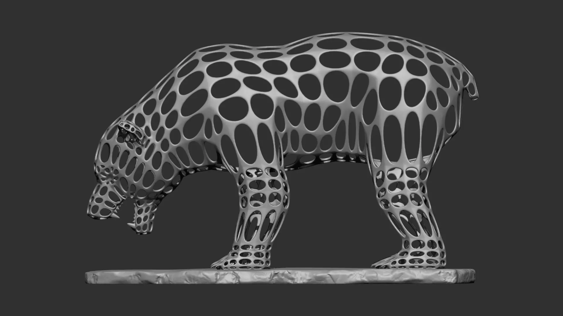 Bear 3d print model 3D model_0