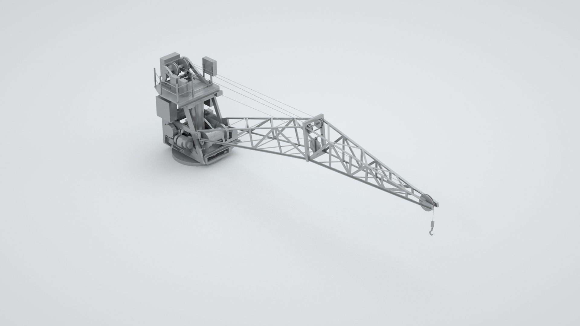 Naval Crane 3 - World War 2 Warship 3D model_1