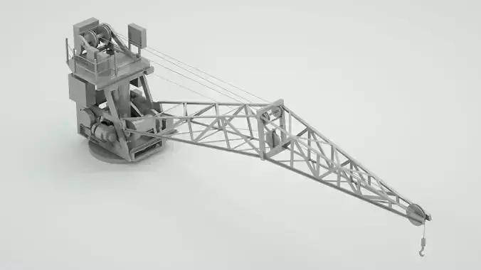 Naval Crane 3 - World War 2 Warship 3D model