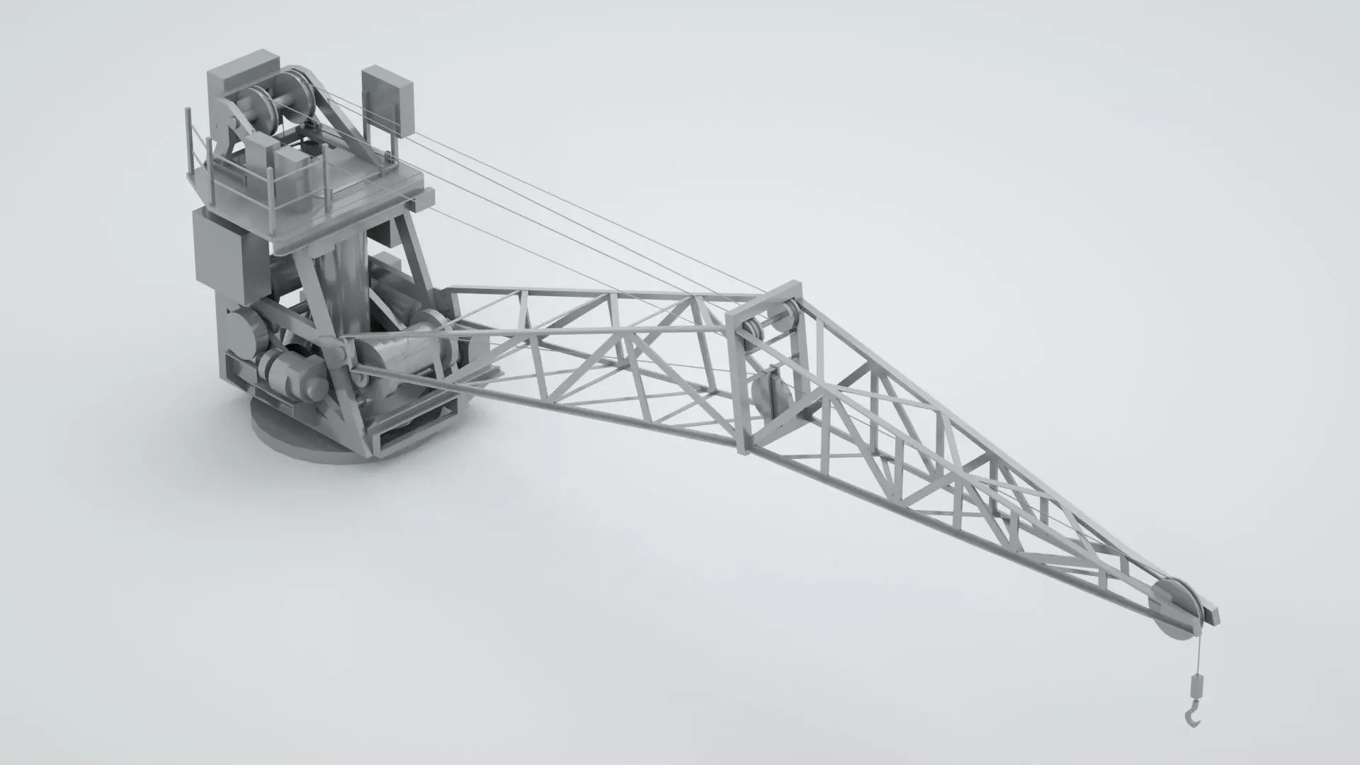 Naval Crane 3 - World War 2 Warship 3D model_0