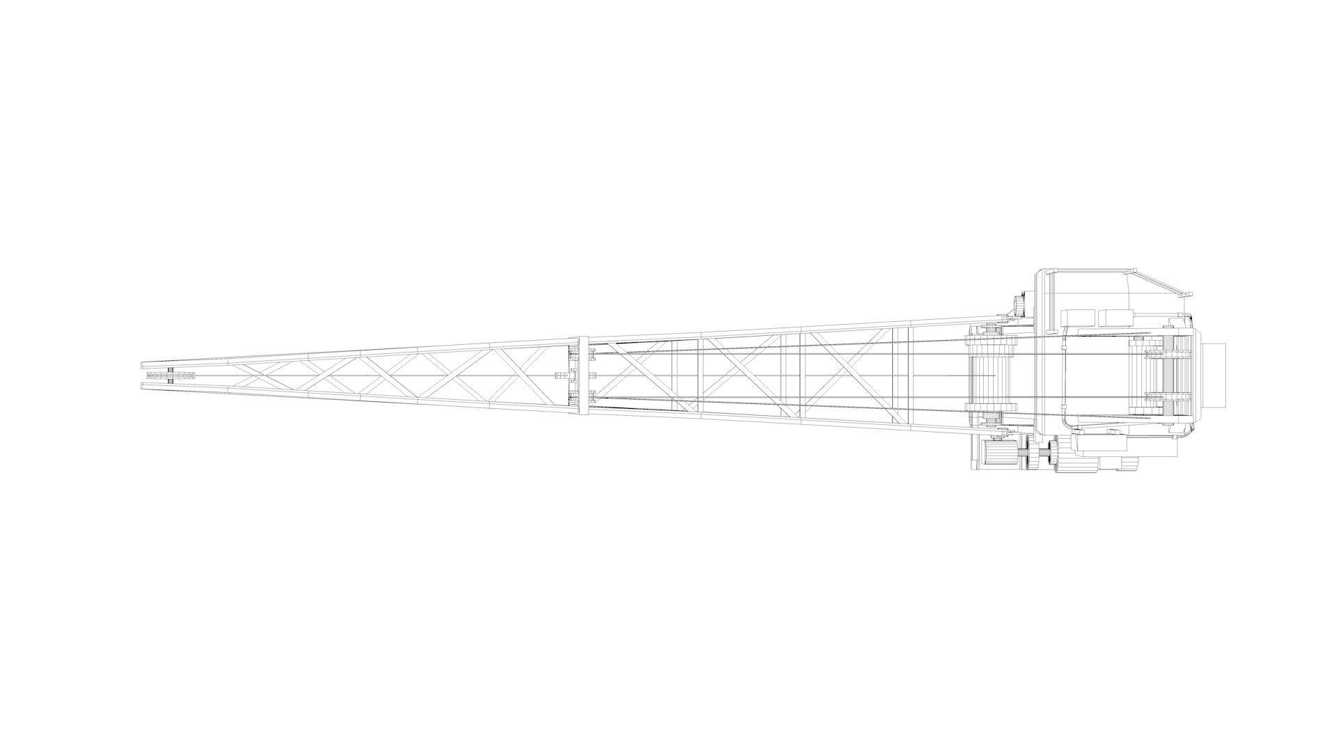 Naval Crane 3 - World War 2 Warship 3D model_10