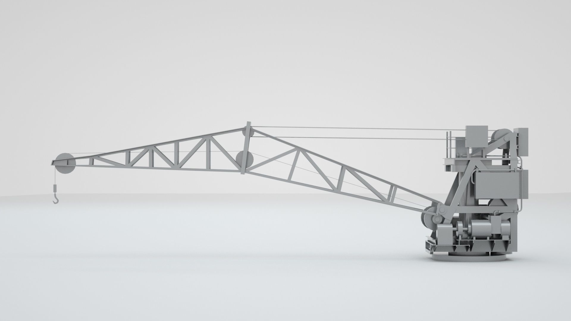 Naval Crane 3 - World War 2 Warship 3D model_3