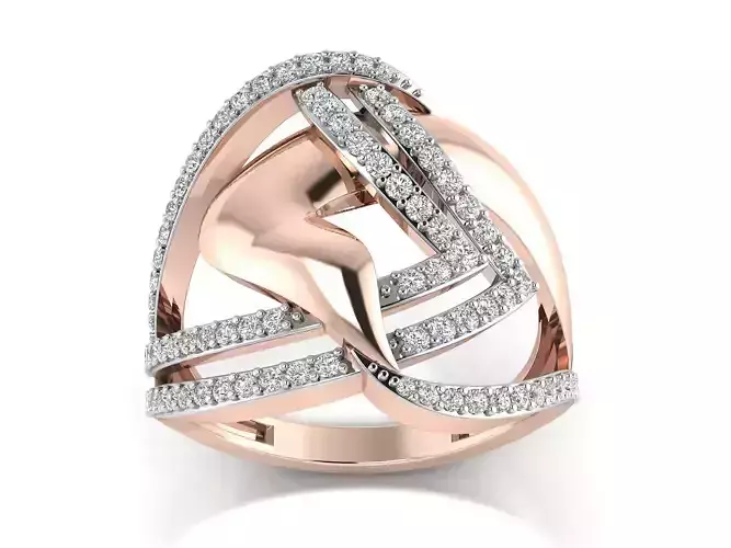 Solitaire Engagement Wedding Women Bypass Ring