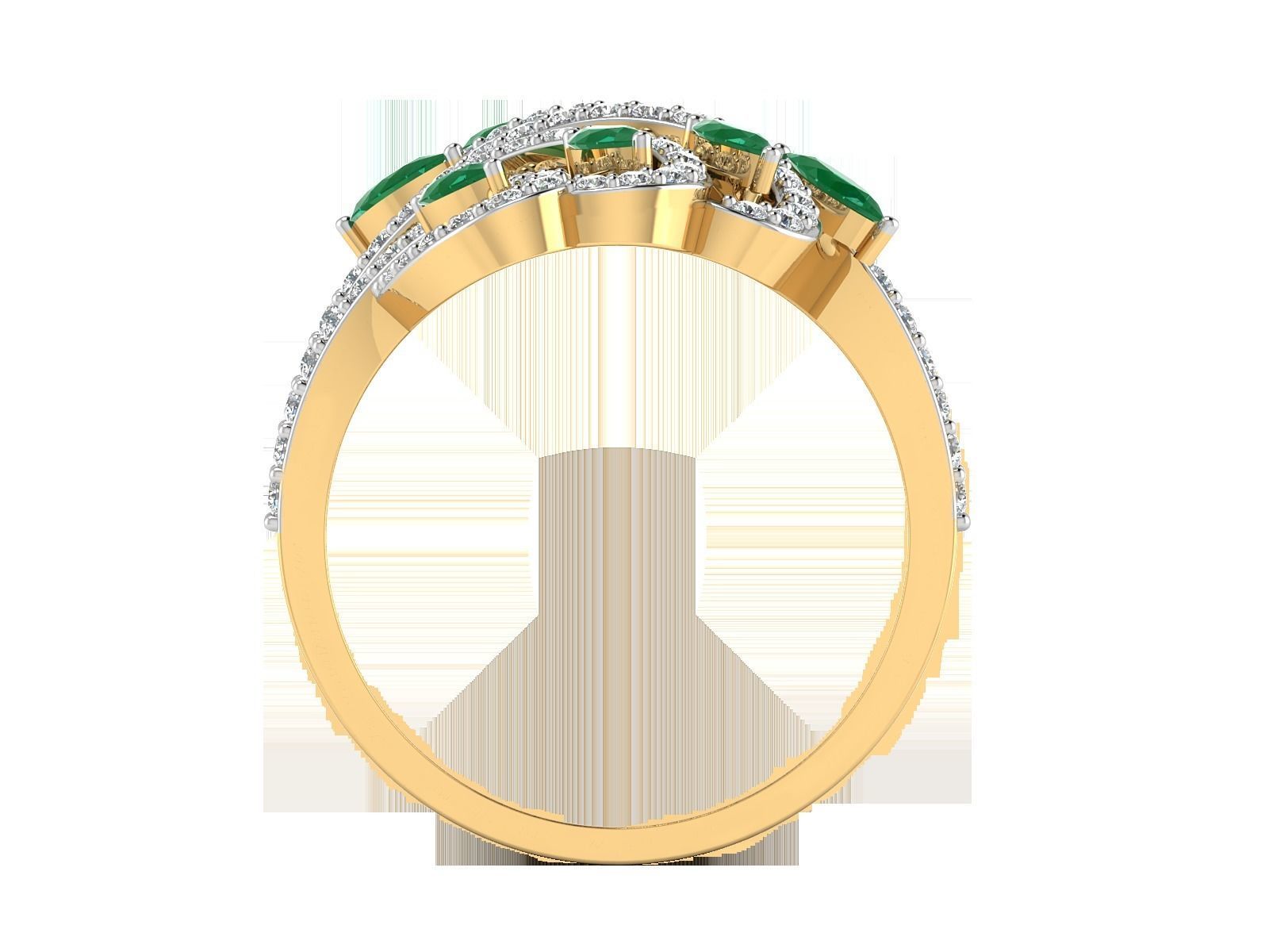 Solitaire Engagement Wedding Women Marquise Diamond Ring 3D print model_7