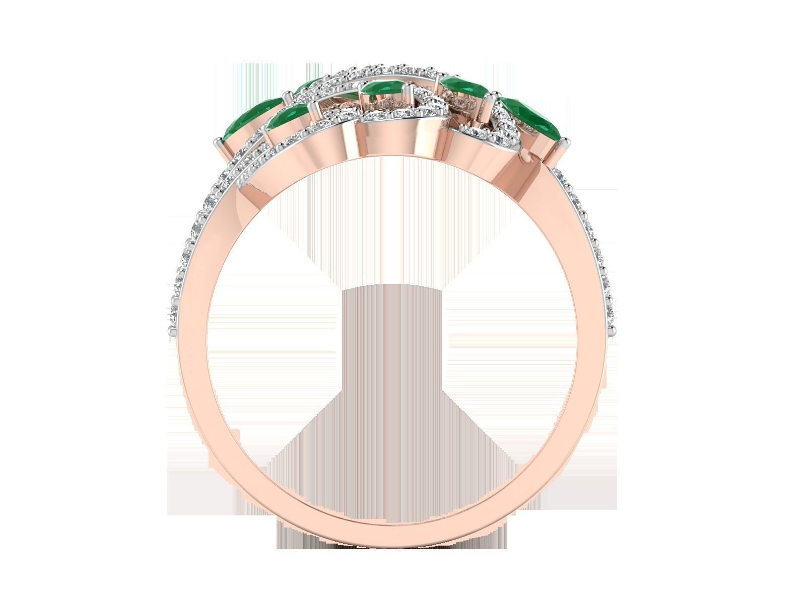 Solitaire Engagement Wedding Women Marquise Diamond Ring 3D print model_5