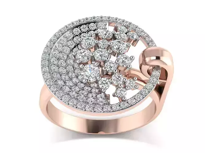 Solitaire Engagement Wedding Women Flower Rings