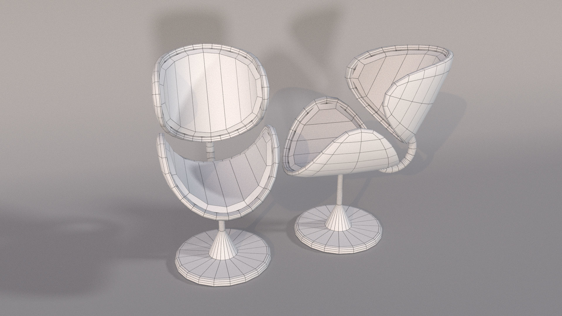 Chair model two chairs 3D model_6