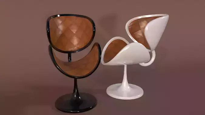 Chair model two chairs 3D model