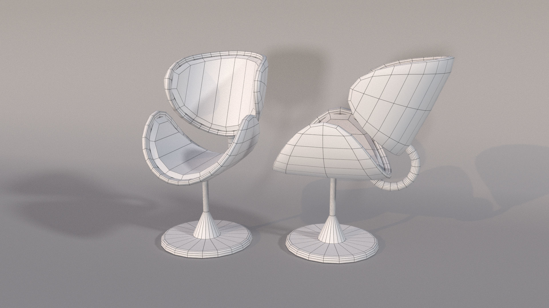 Chair model two chairs 3D model_8