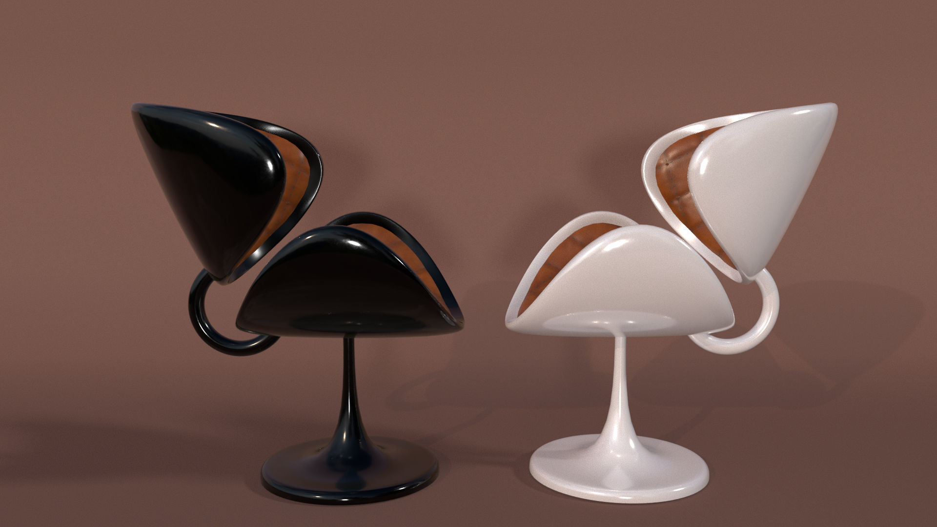 Chair model two chairs 3D model_2