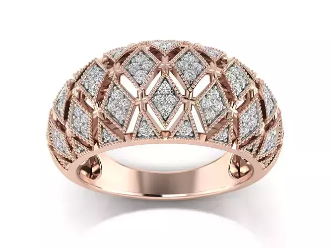 Solitaire Wedding Women Ring 3dm STL OBJ FBX Details