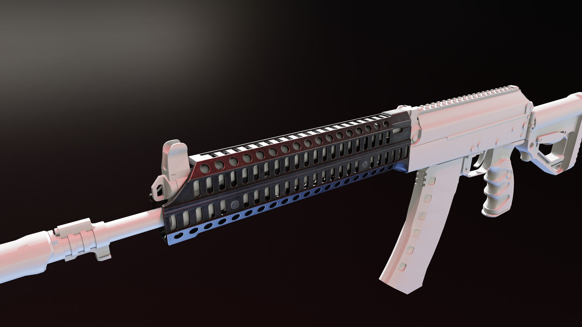 Zenitco Sport 12 Handguard Low-poly 3D model_3