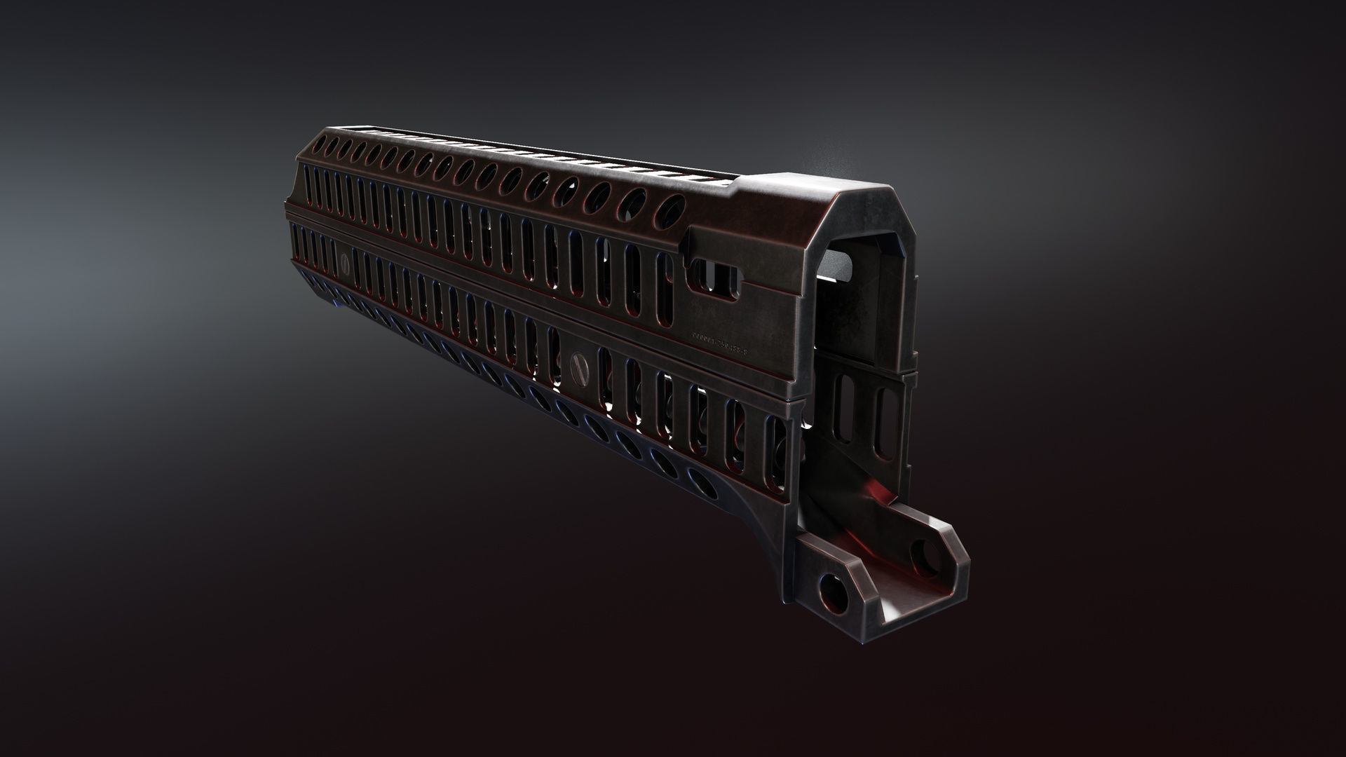 Zenitco Sport 12 Handguard Low-poly 3D model_4