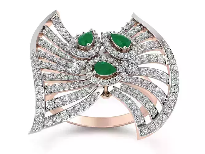 Solitaire Engagement Wedding Women Pear Diamond Ring 