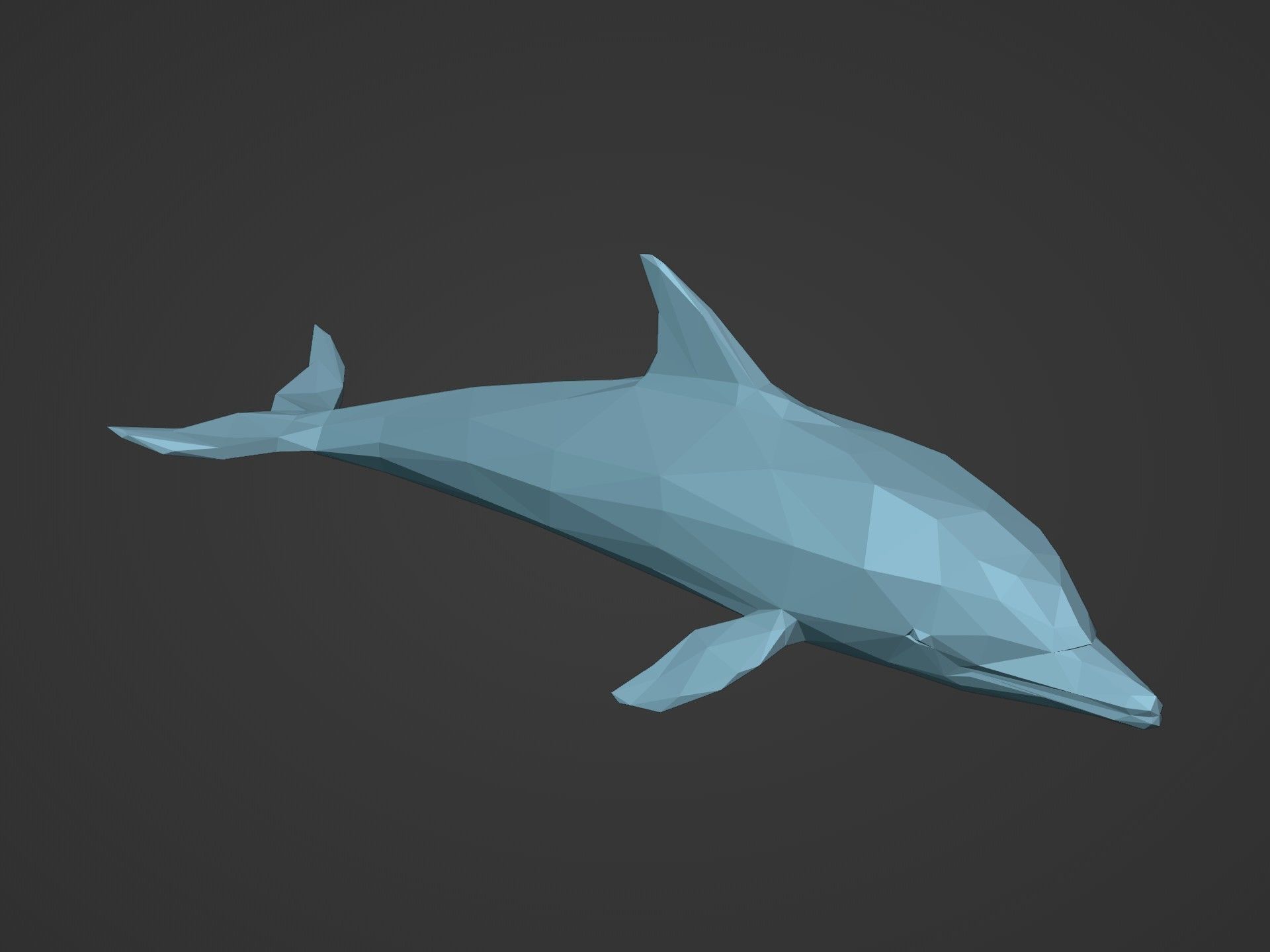 Low Poly Dolphin Low-poly 3D model_7