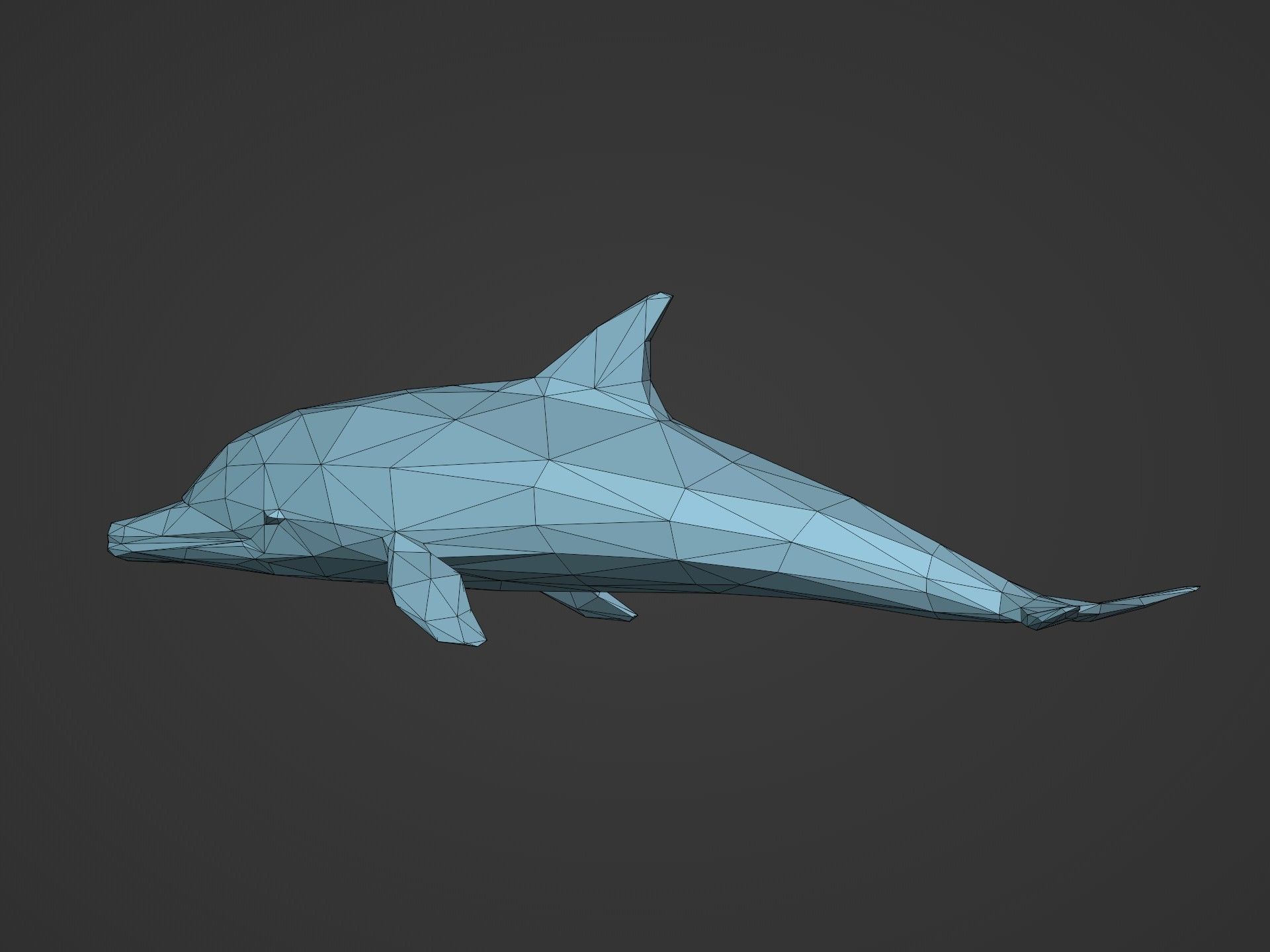 Low Poly Dolphin Low-poly 3D model_4