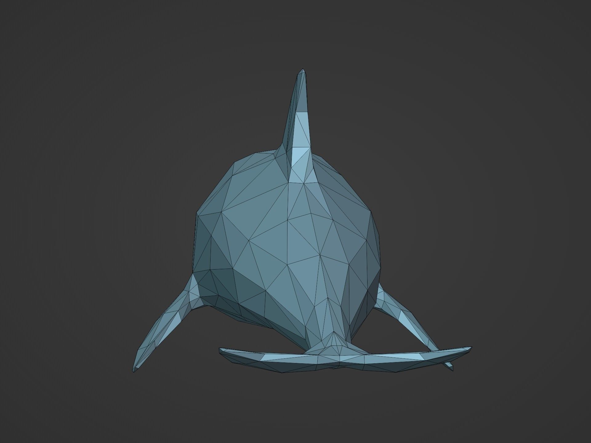 Low Poly Dolphin Low-poly 3D model_10