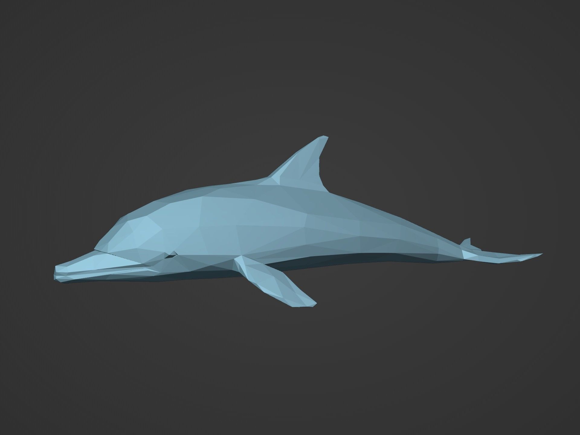 Low Poly Dolphin Low-poly 3D model_1