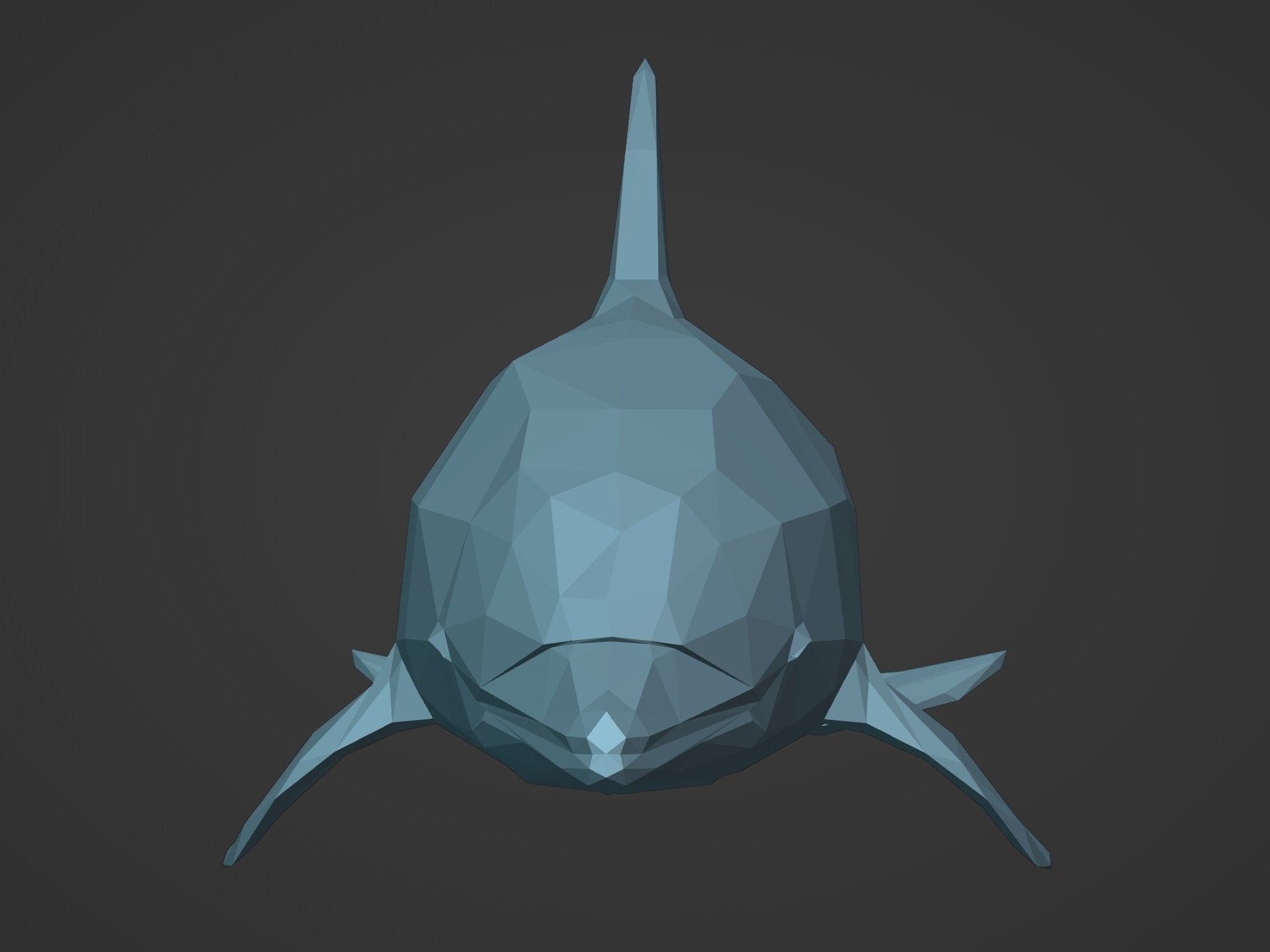 Low Poly Dolphin Low-poly 3D model_5