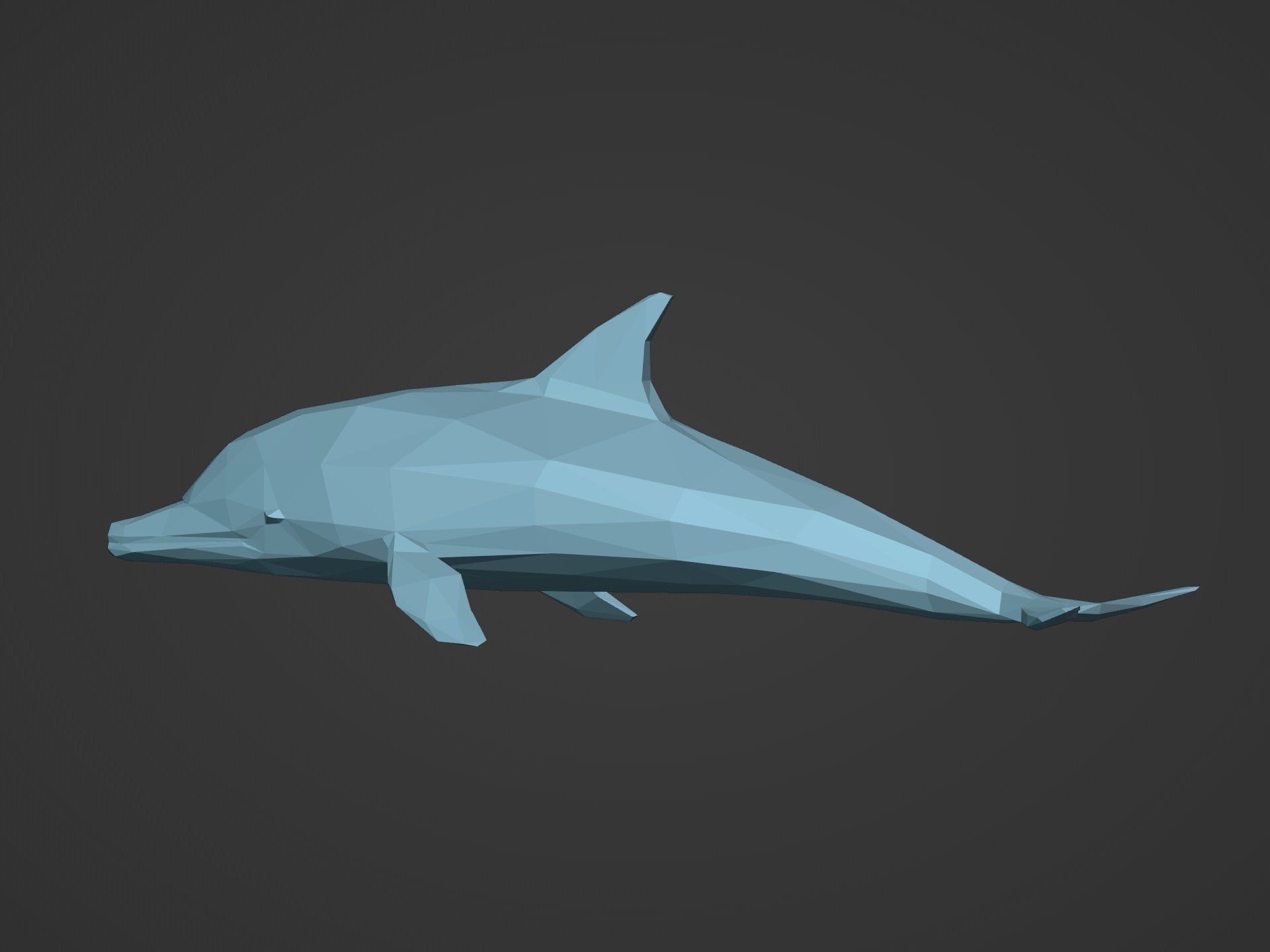 Low Poly Dolphin Low-poly 3D model_3