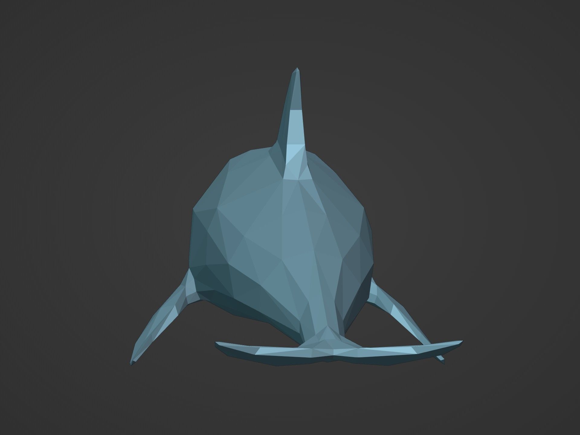 Low Poly Dolphin Low-poly 3D model_9