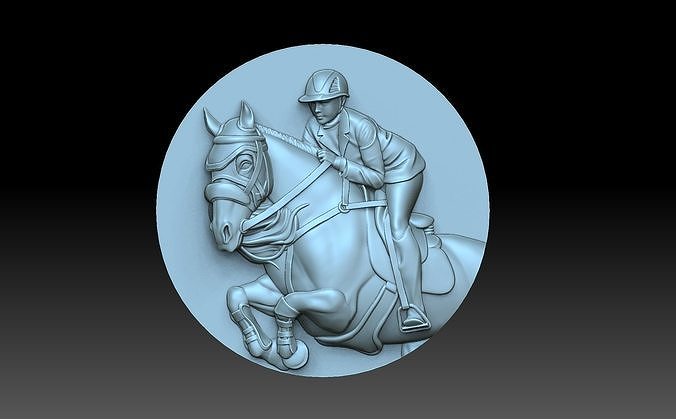 A rider on a horse 3D print model