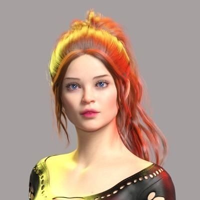 Zoey For G8F 3D model