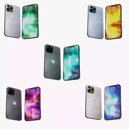 apple iphone 13 pro max Low-poly 3D model