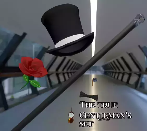 A true gentlemans set Low-poly 3D model