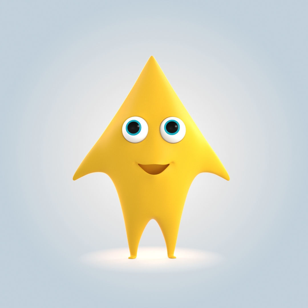 Cartoon Star 3D model_4