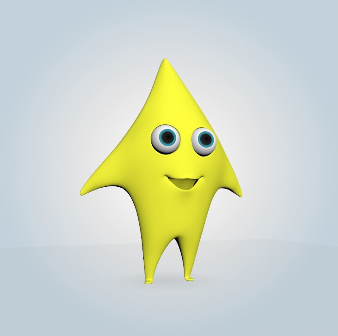 Cartoon Star 3D model_5
