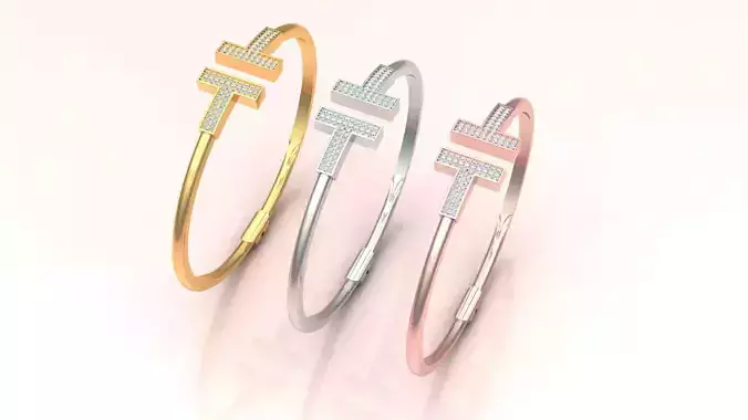 bracelet person bangle gold with diamonds