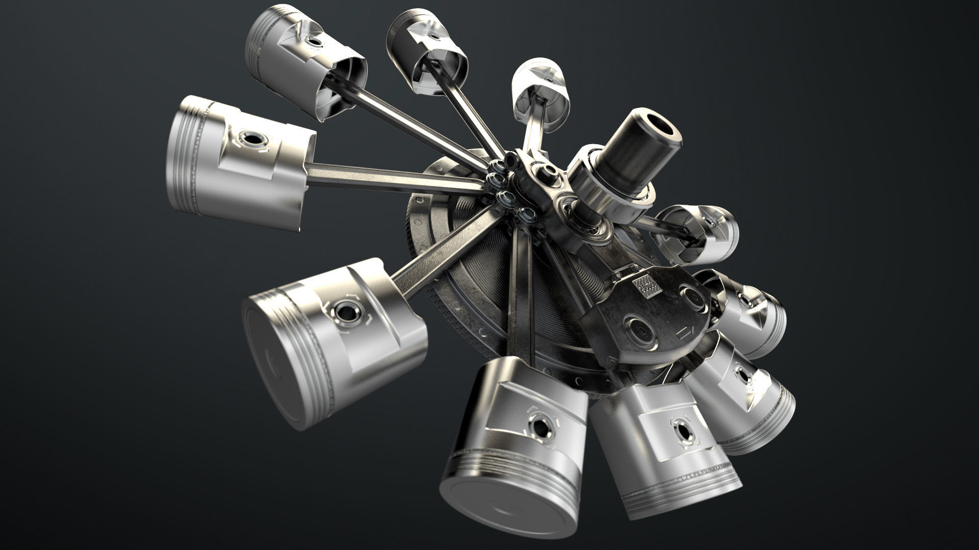 Aircraft Engine 3D model_3