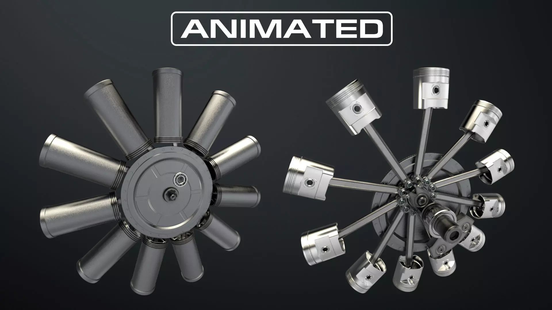 Aircraft Engine 3D model_0