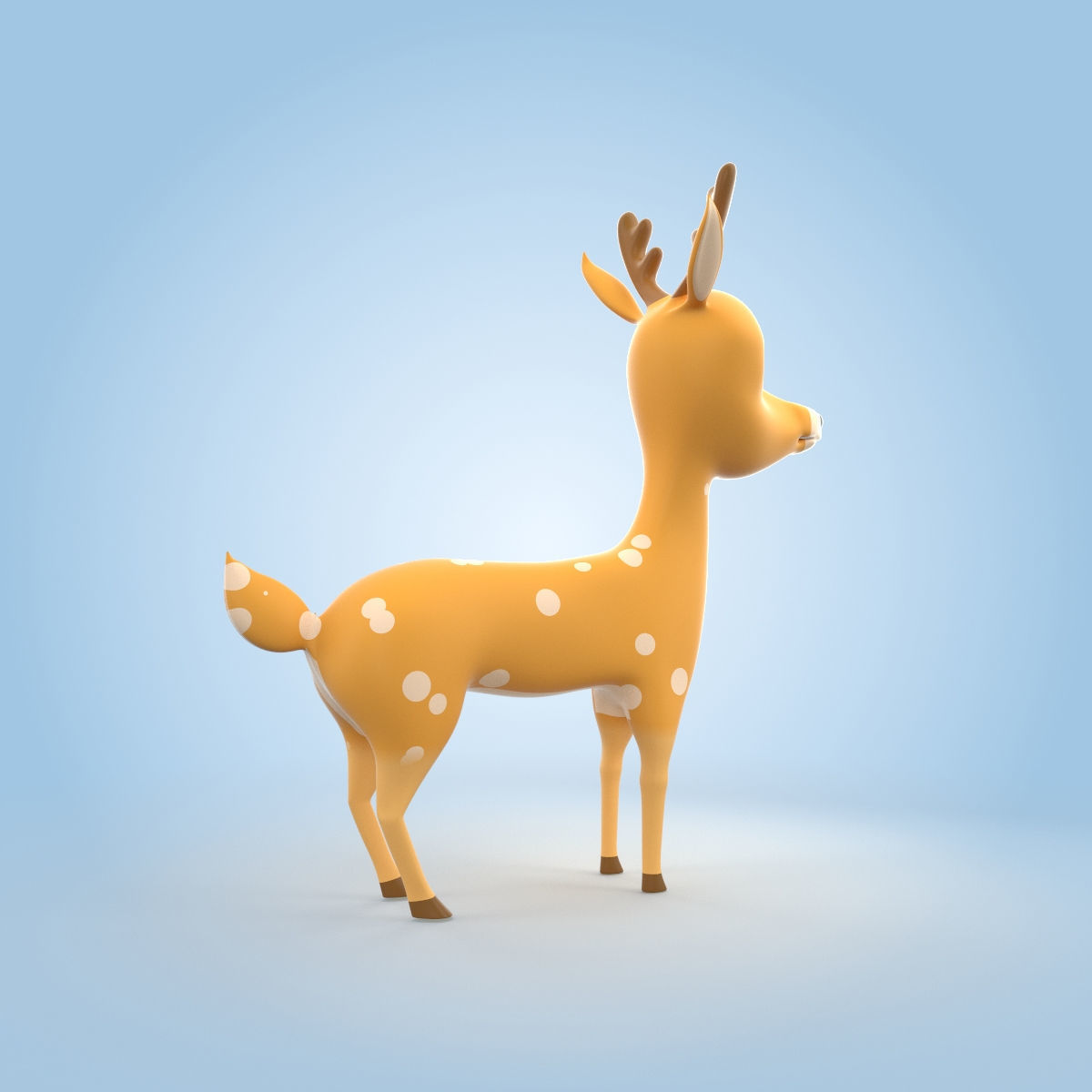 Cartoon Deer 3D model_1