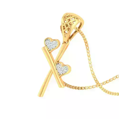 X Alphabet Pendant X Heart Pendant