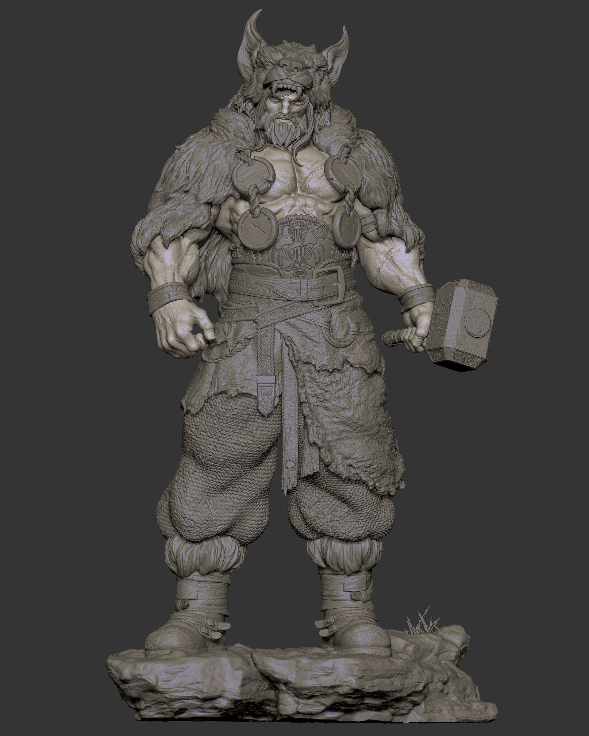 Barbarian Thor 3D Print 3D print model_6
