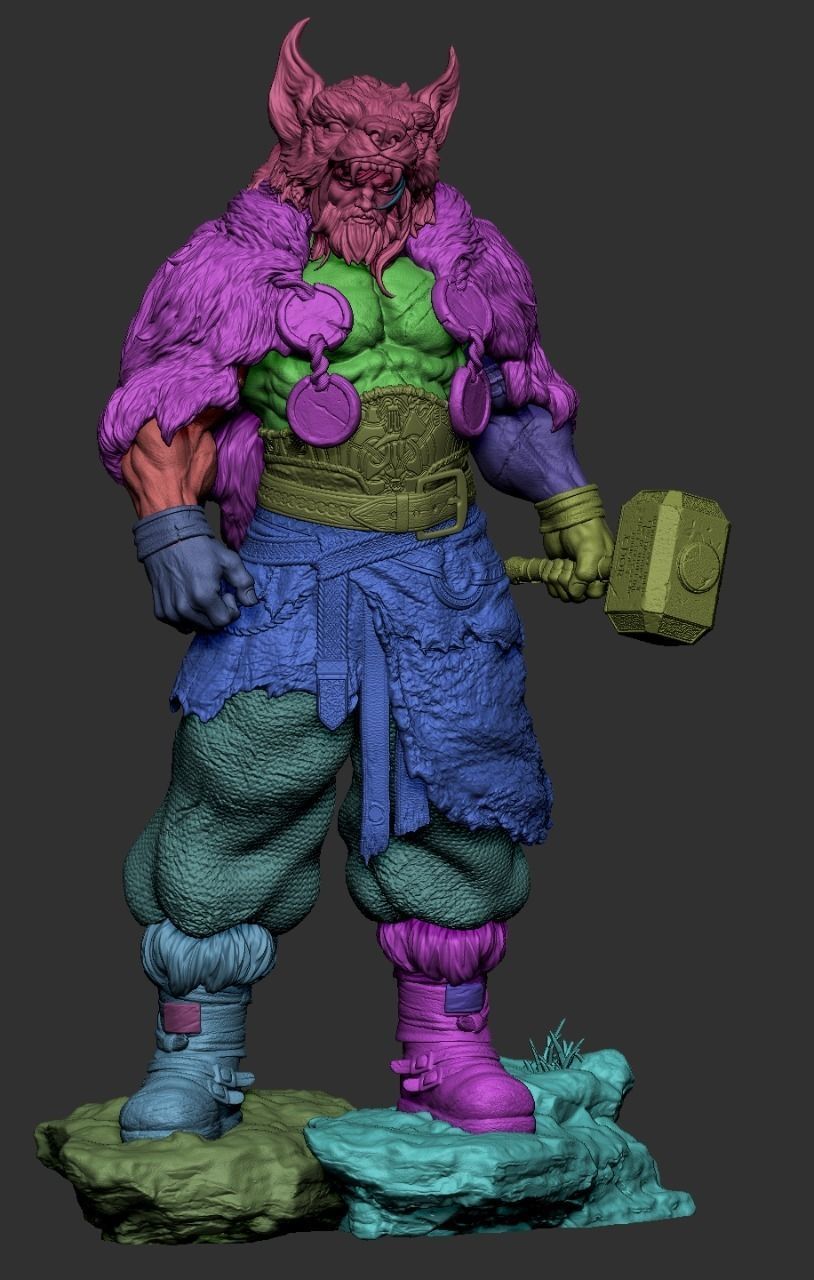 Barbarian Thor 3D Print 3D print model_10