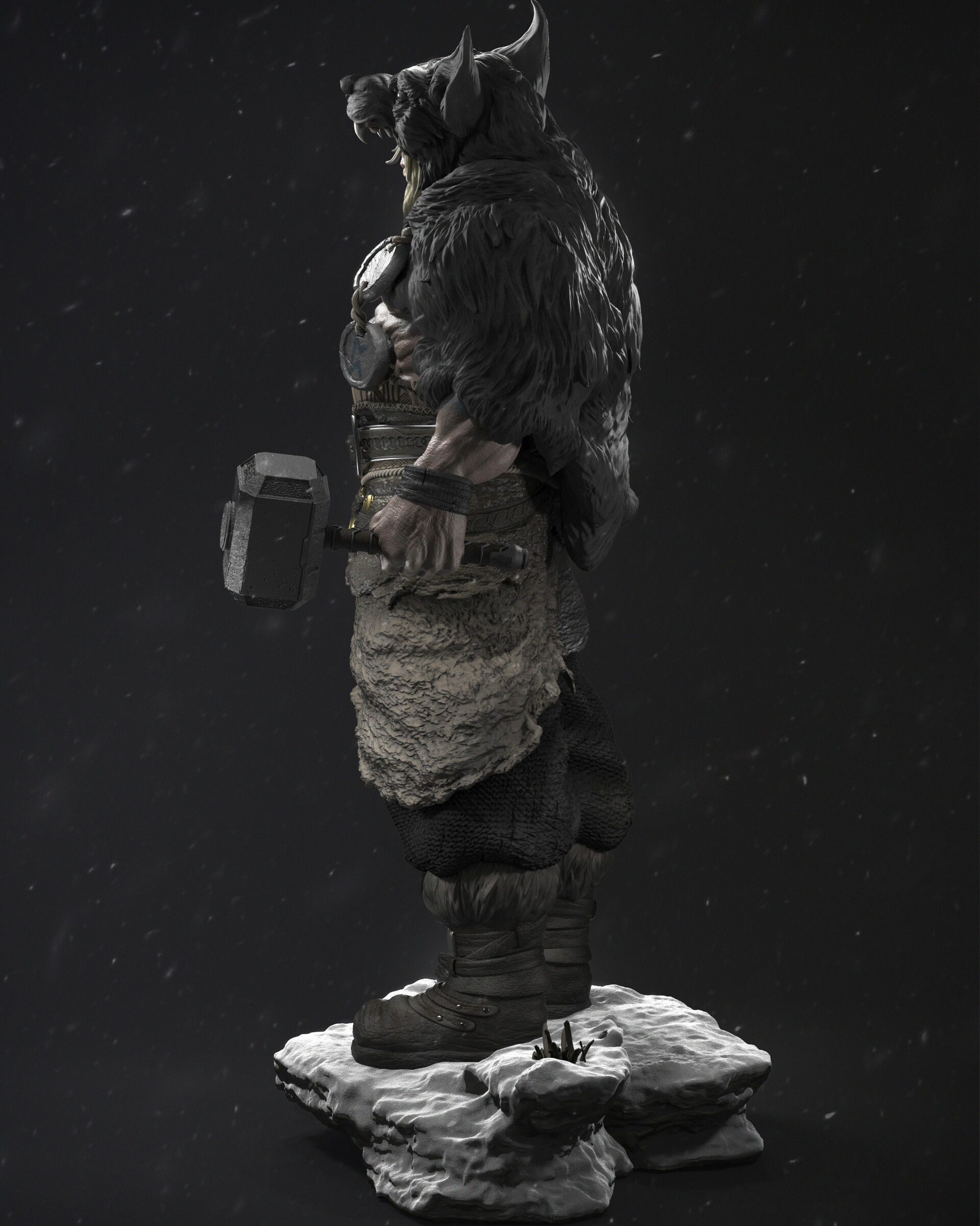 Barbarian Thor 3D Print 3D print model_5