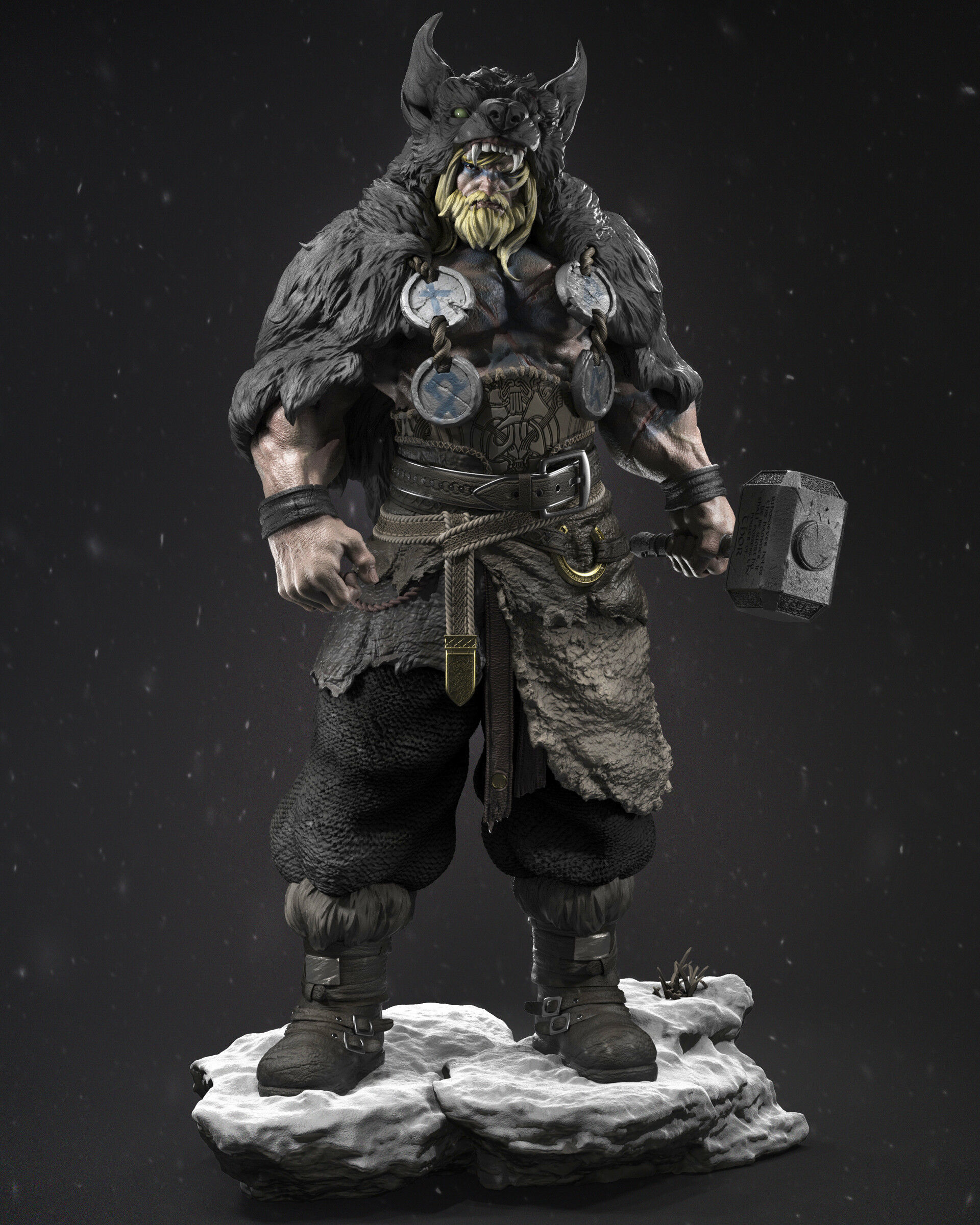 Barbarian Thor 3D Print 3D print model_2