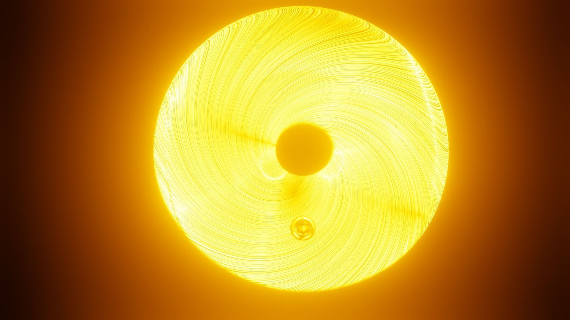 Spaceship heading for a black hole Free 3D model_1