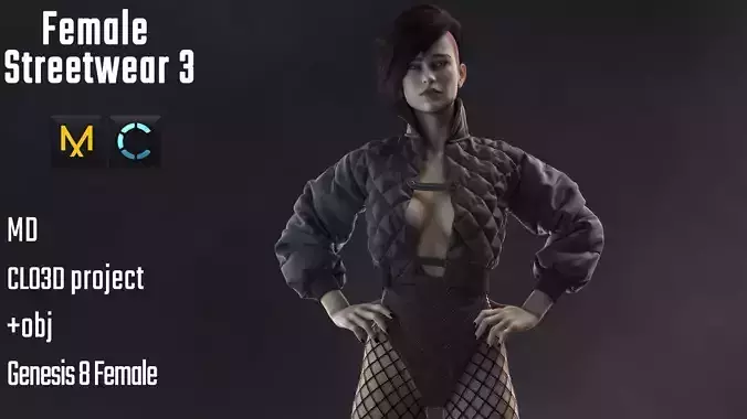 Female Streetwear 3  3D model