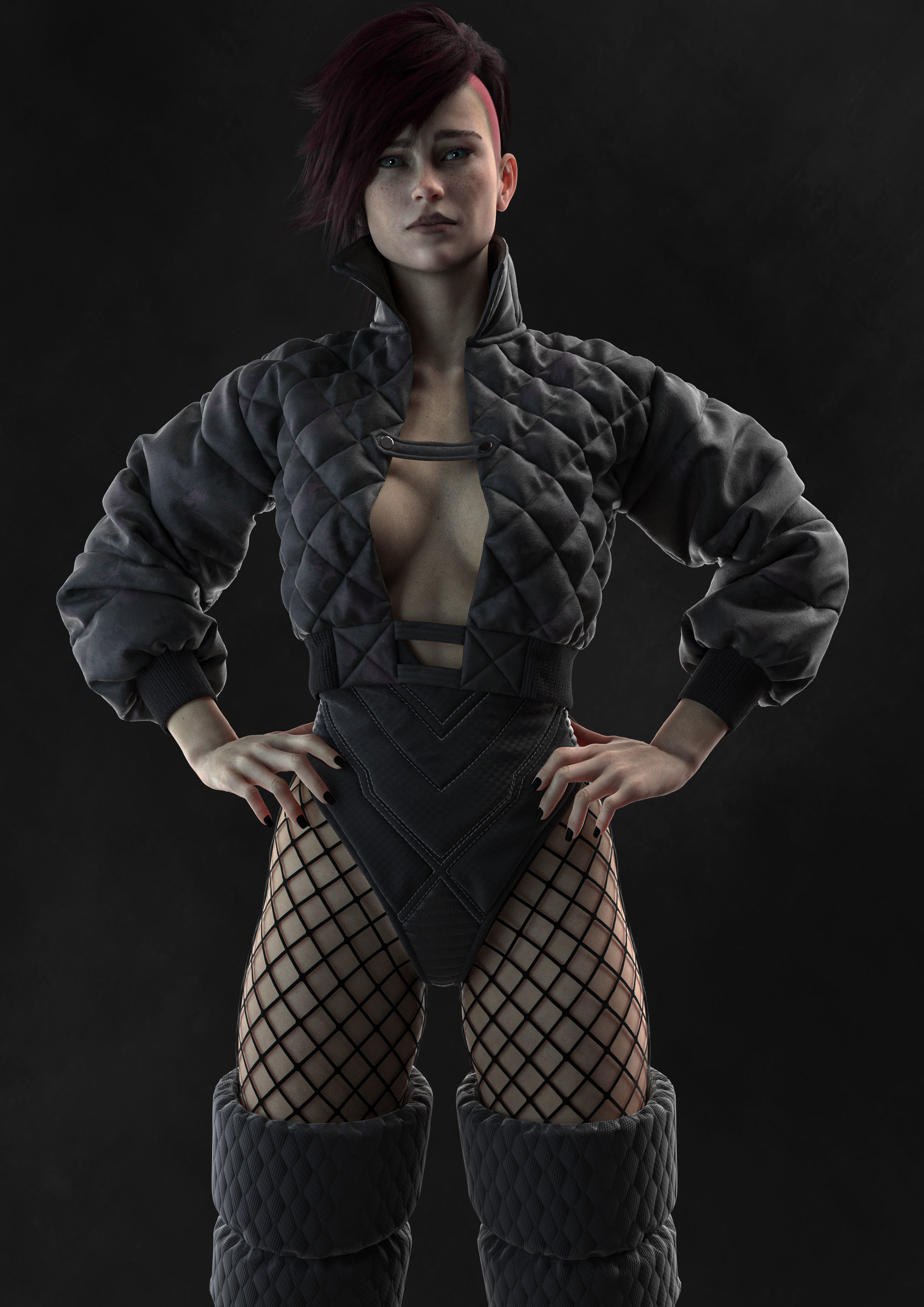 Female Streetwear 3  3D model_1