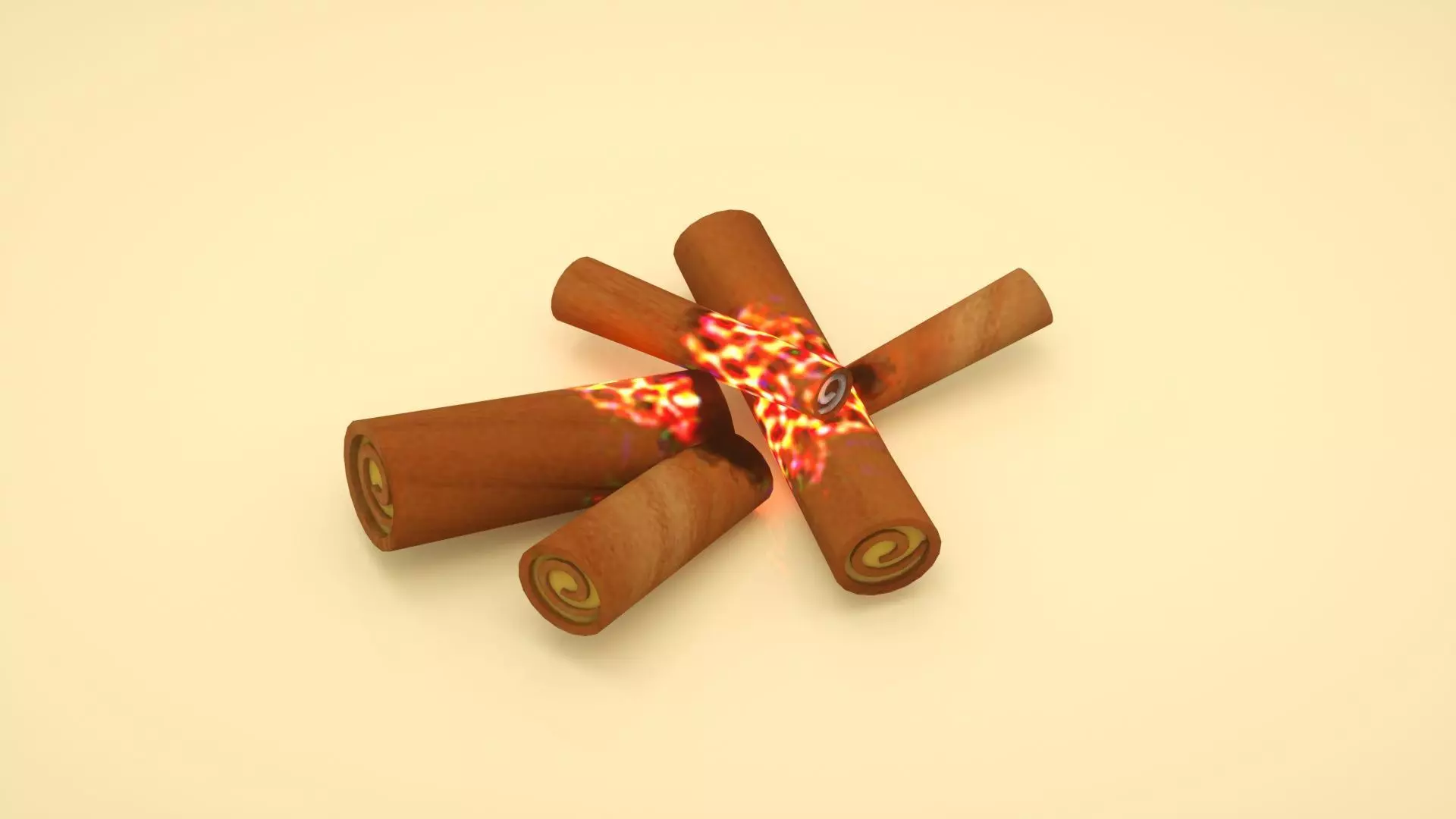combustion fire Low-poly 3D model