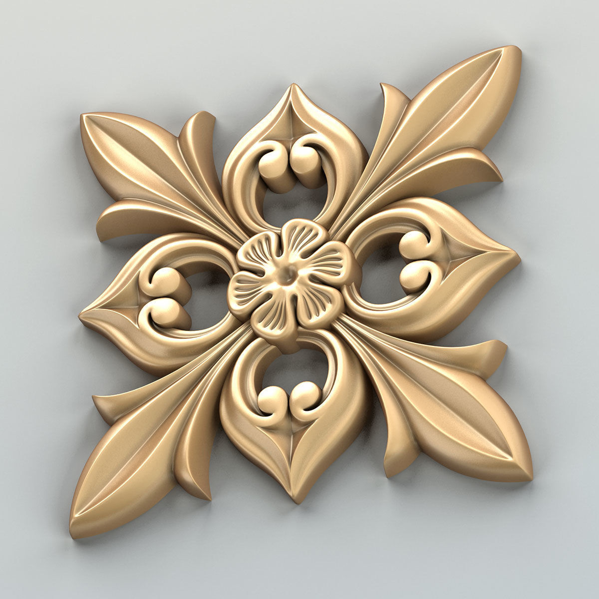 Square rosette 020 3D model_4